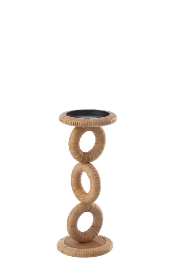 CANDLE HOLDER RING MDF NATURAL SMALL