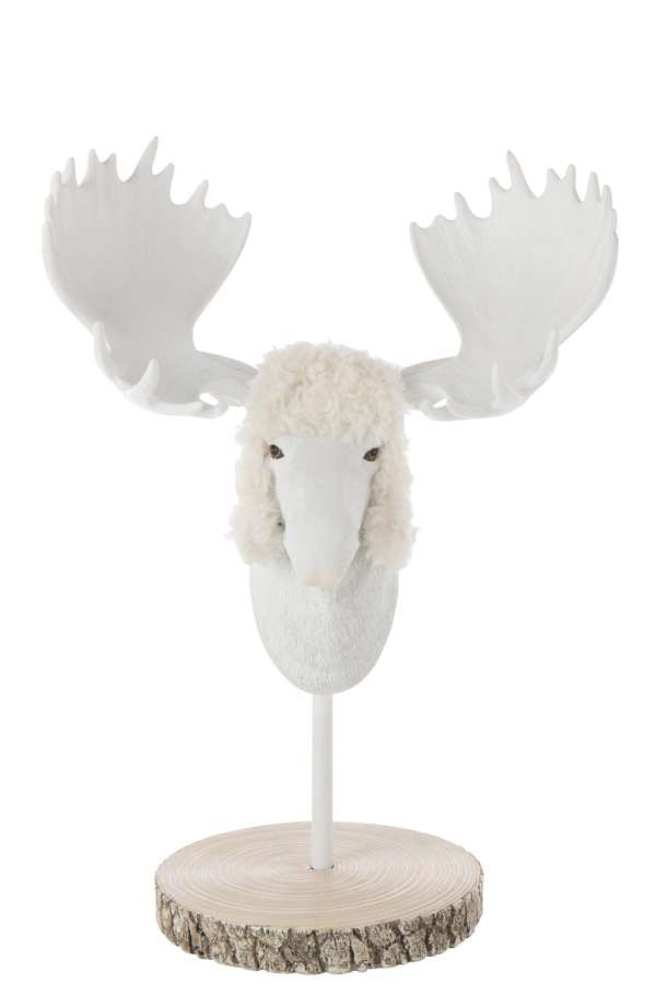 MOOSE ON BASE FUR LIMEPOWDER ECRU/WHITE