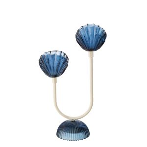 TABLE LAMP LED SHELL IRON BLUE/WHITE LARGE