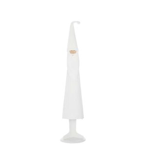 SANTA CLAUS MODERN METAL WHITE LARGE