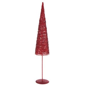 CHRISTMAS TREE ON BASE METAL/PAPER CHRISTMAS RED LARGE