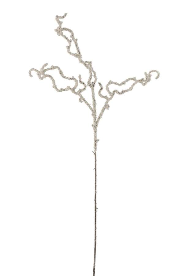 BRANCH CURL GLITTER PLASTIC WHITE