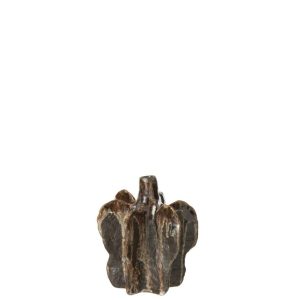VASE NAGA CERAMIC  BROWN/BLACK SMALL