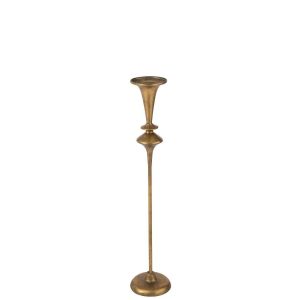 CANDLE HOLDER IRON GOLD COLORED SMALL