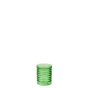 DRINKING GLASS RIBBED GLASS GREEN