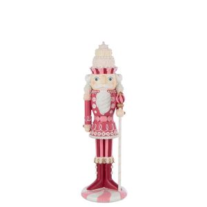 NUTCRACKER CANDY RESIN WHITE/PINK MEDIUM