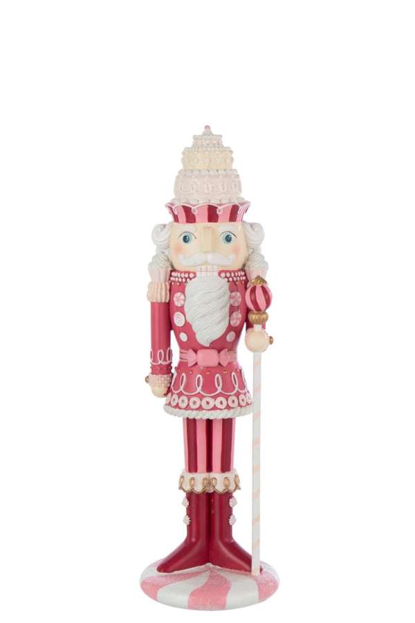 NUTCRACKER CANDY RESIN WHITE/PINK MEDIUM