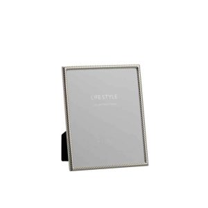 PHOTO FRAME CURVED LINES 20X25 METAL SILVER LARGE