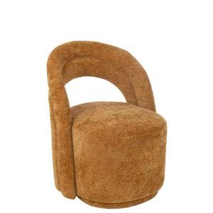ACCENT CHAIR TEXTILE OCHRE