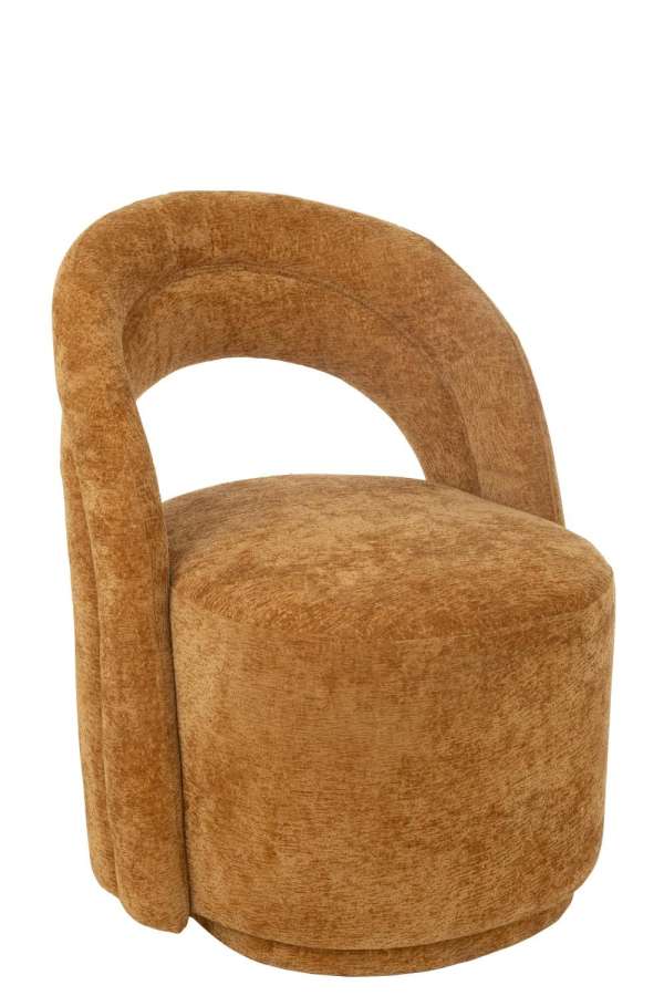 ACCENT CHAIR TEXTILE OCHRE