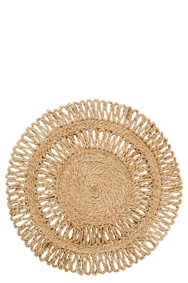 PLACEMAT ROUND JUTE NATURAL