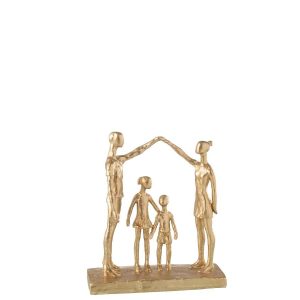FAMILY PLAYING RESIN GOLD