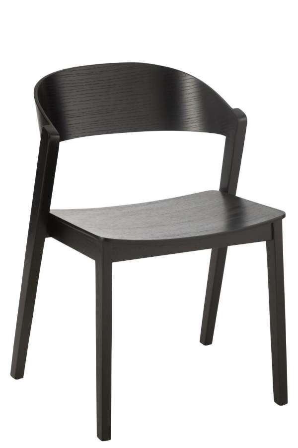 CHAIR LAGA OAK WOOD/PLYWOOD BLACK