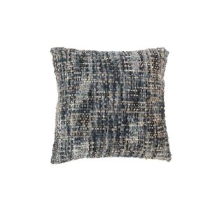 CUSHION TWEED POLYESTER/COTTON BLUE/WHITE