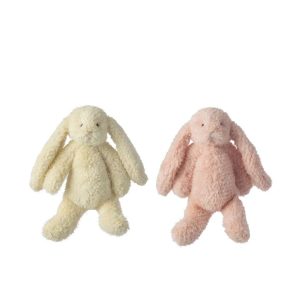 RABBIT POLYESTER PINK/YELLOW SMALL ASSORTMENT OF 2