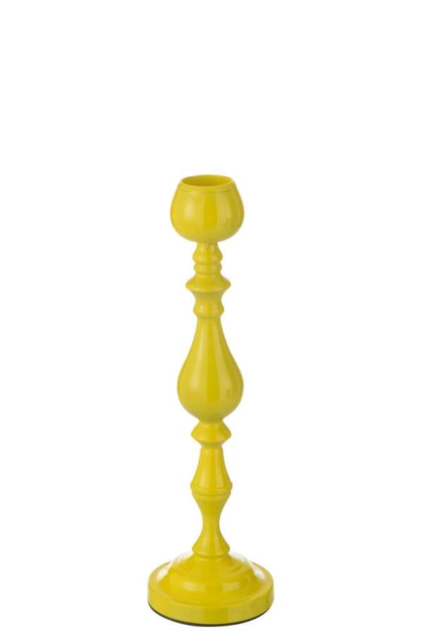 CANDLE HOLDER MONARCHY METAL YELLOW SMALL