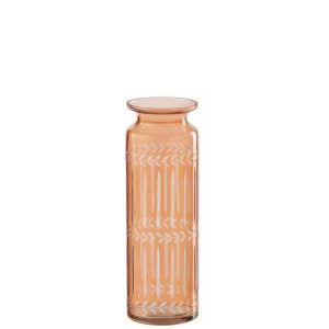VASE GLASS ORANGE SMALL