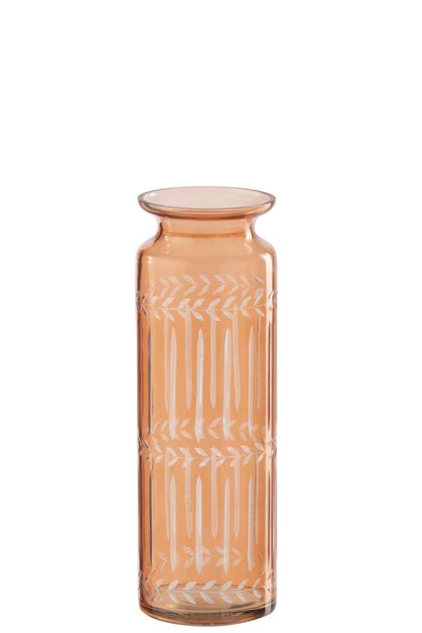 VASE GLASS ORANGE SMALL