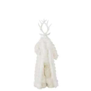 DEER STANDING COAT POLYESTER WHITE SMALL