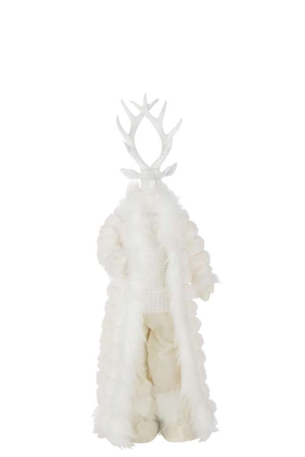 DEER STANDING COAT POLYESTER WHITE SMALL