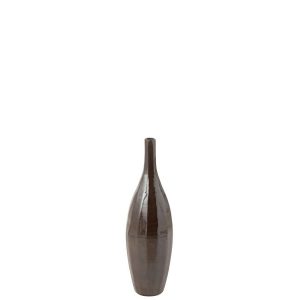 VASE BOTTLE TERRA SHINY BROWN SMALL