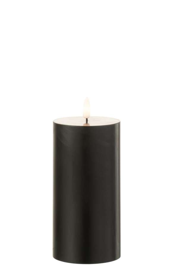 CANDLE LED BLACK MEDIUM