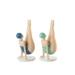 WOMAN YOGA ON HANDS POLYRESIN MIX ASSORTMENT OF 2
