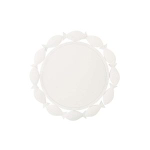 WALL MIRROR FISH IRON WHITE