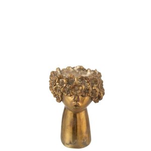 FLOWERPOT NEBU POLY GOLD SMALL