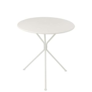 GARDEN TABLE TRIPOD ROUND METAL WHITE LARGE