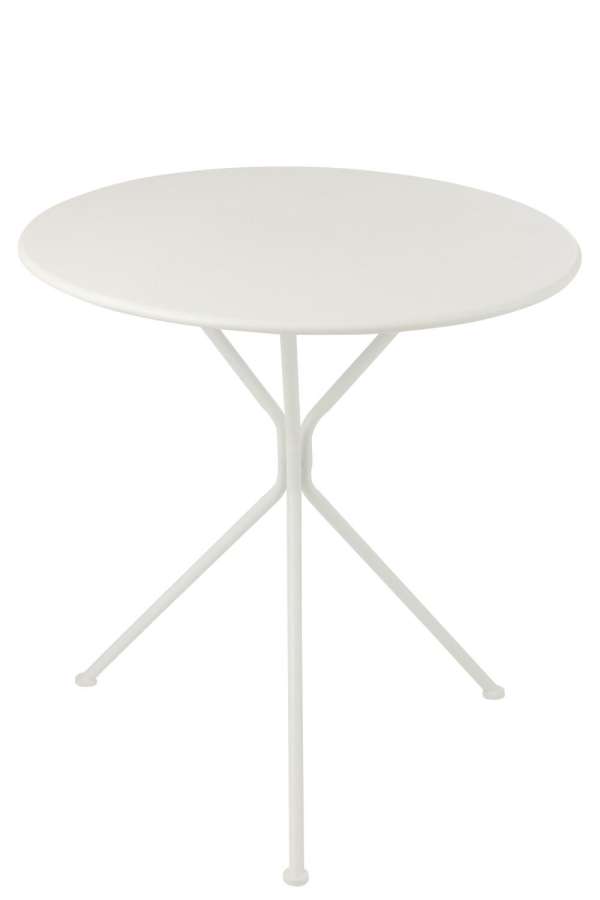 GARDEN TABLE TRIPOD ROUND METAL WHITE LARGE