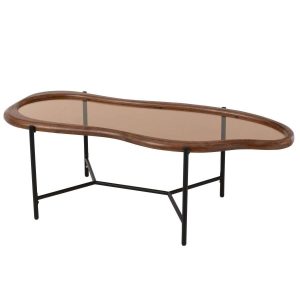 COFFEE TABLE ZIG GLASS MULTICOLORED