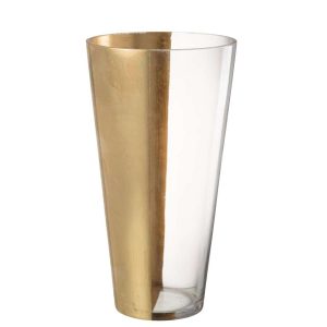 VASE MOA GLASS TRANSPARENT/GOLD