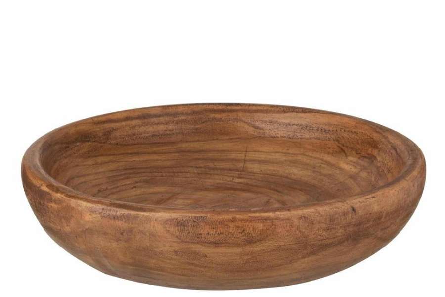 PLATE PAULOWNIA WOOD BROWN