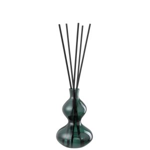 SCENTED OIL CEDAR BREEZE GLASS DARK GREEN SMALL