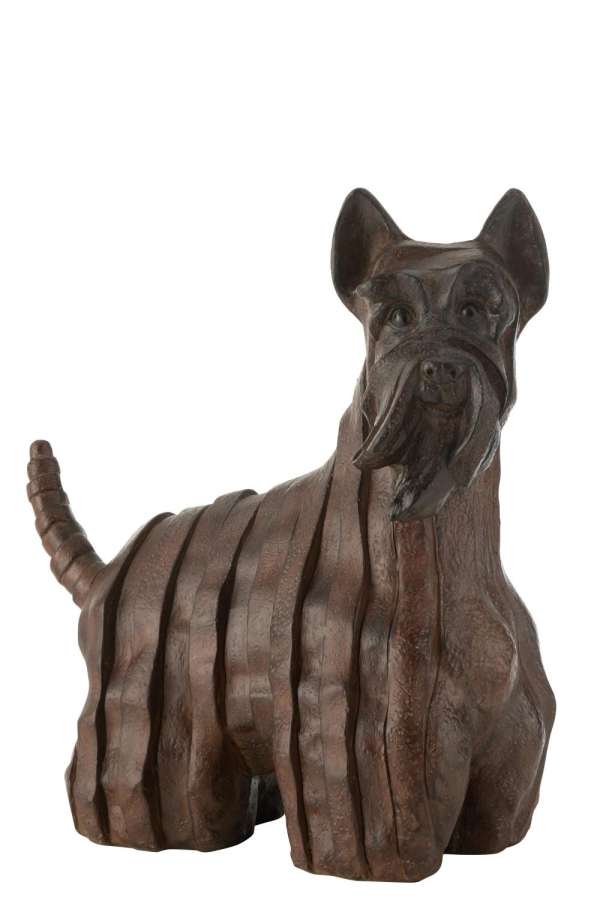 DOG SCOTTISH TERRIER MODERN RESIN BROWN LARGE