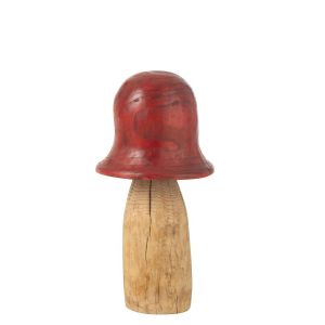MUSHROOM BELL TOP RED/NATURAL LARGE