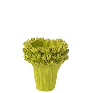 VASE AMBROSIA CERAMIC GREEN MEDIUM