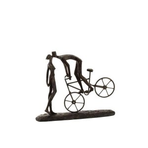 COUPLE KISS ON BICYCLE POLY DARK BROWN