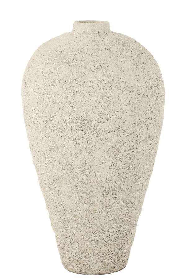 VASE POT ANTIQUE CEMENT WHITE