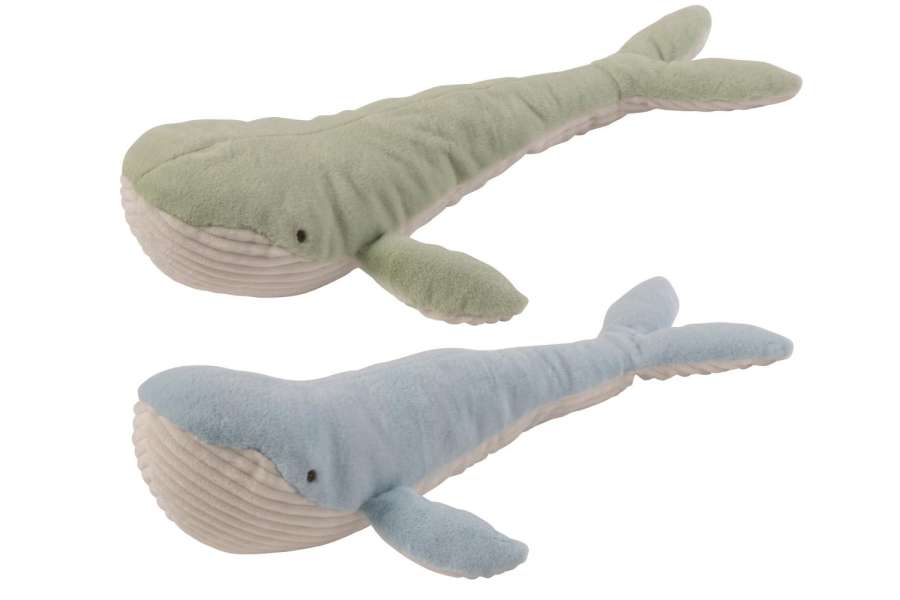 WHALE POLYESTER MINT GREEN/LIGHT BLUE LARGE ASSORTMENT OF 2