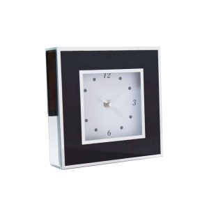 Klokke Bord Sort/Blank 18Cm