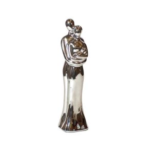Figur Familie Sølv Liten 31Cm