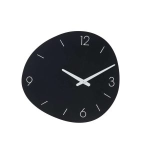 WALL CLOCK OVAL METAL BLACK