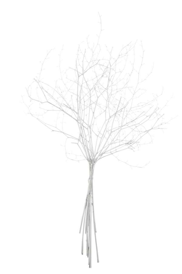 BRANCH DRY FLOWER SILVER COLORED