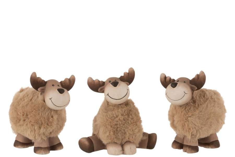 ELK CERAMIC BROWN MEDIUM ASSORTMENT OF 3