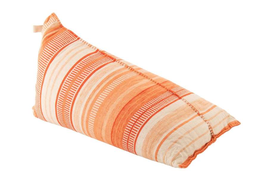 BEANBAG STRIPED COTTON ECRU/DARK ORANGE