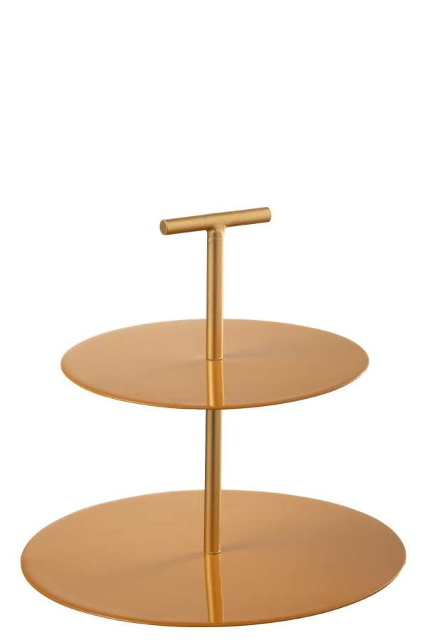 FOOD STAND ROUND METAL OCHRE