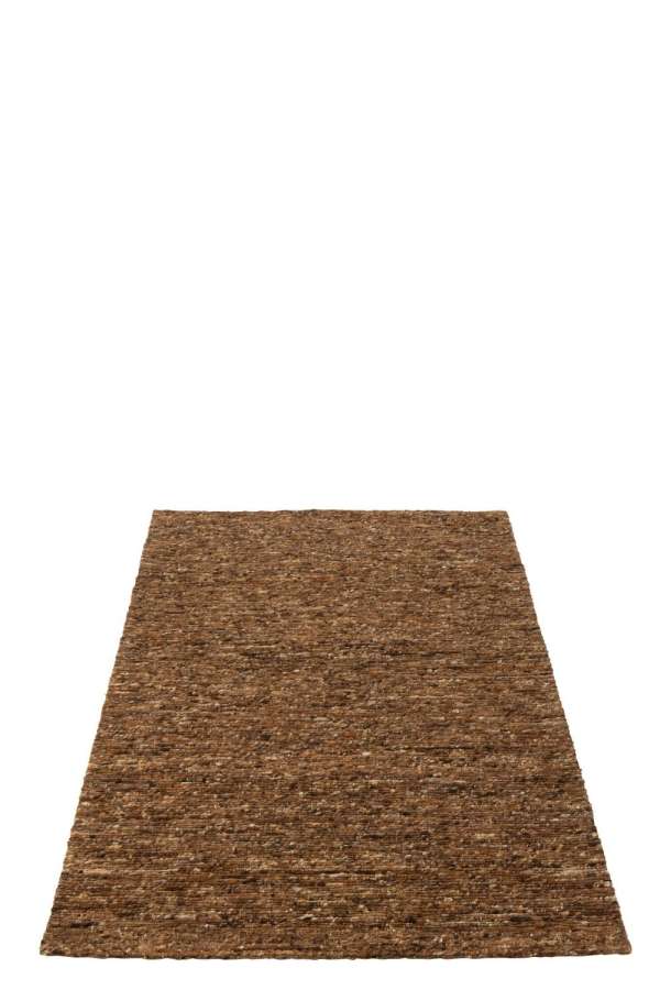 RUG WOVEN WOOL BROWN