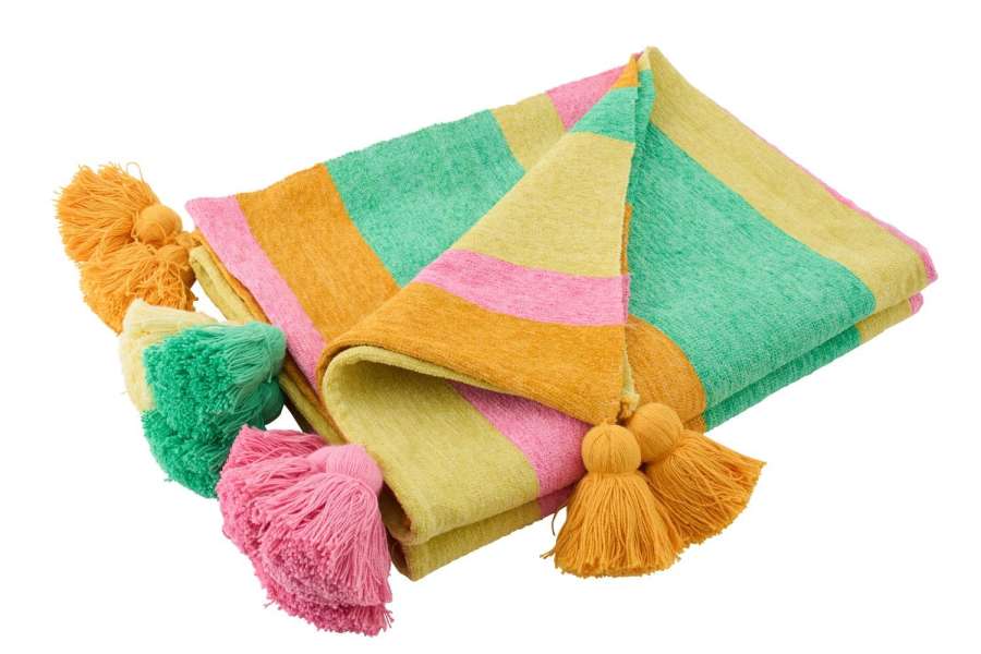 THROW STRIPED COTTON MULTI